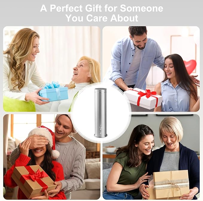 Waterless Essential Oil Diffuser Large Room Scent Diffuser for Home, Office, Hotel and Spas - Aromatherapy Diffuser Fragrance Oil Machine, Remote Control, Timer, Silver