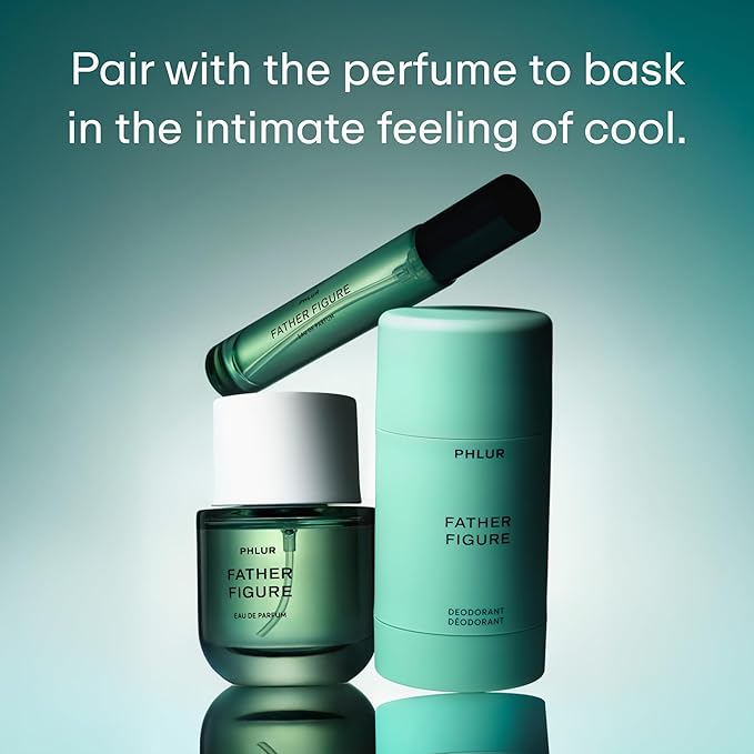 PHLUR Father Figure Natural Deodorant - 48 Hour Odor Protection Baking Soda Free & Aluminum Free Deodorant - Salicylic Acid, Arrowroot Powder & Tamanu Oil - No Residue or Irritation