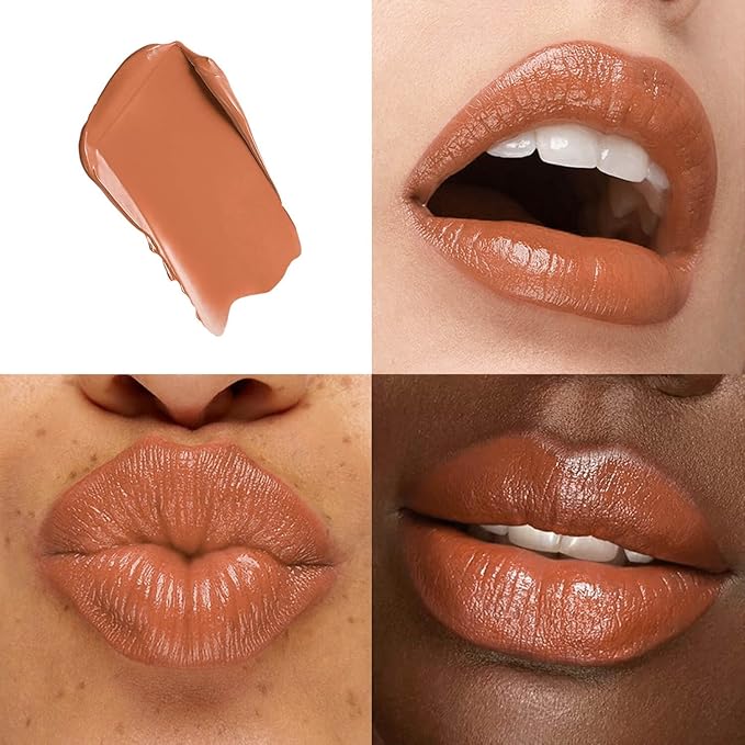 Moisture Nude Brown Lipstick – Hydrating Lip Balm for Dry, Cracked Lips, Weightless Creamy Lip Color with Vitamin E, Hydrasmooth, Glossy Juicy Finish, Long Lasting for Women (Glow Nude)