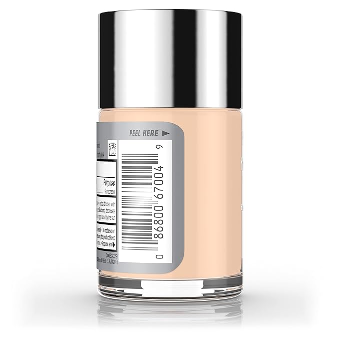 Neutrogena Healthy Skin Liquid Foundation Makeup with Broad Spectrum SPF 20 Sunscreen, Lightweight, Medium Coverage Makeup with Sunscreen and Pro-Vitamin B5, Nude 40, 1 fl. oz