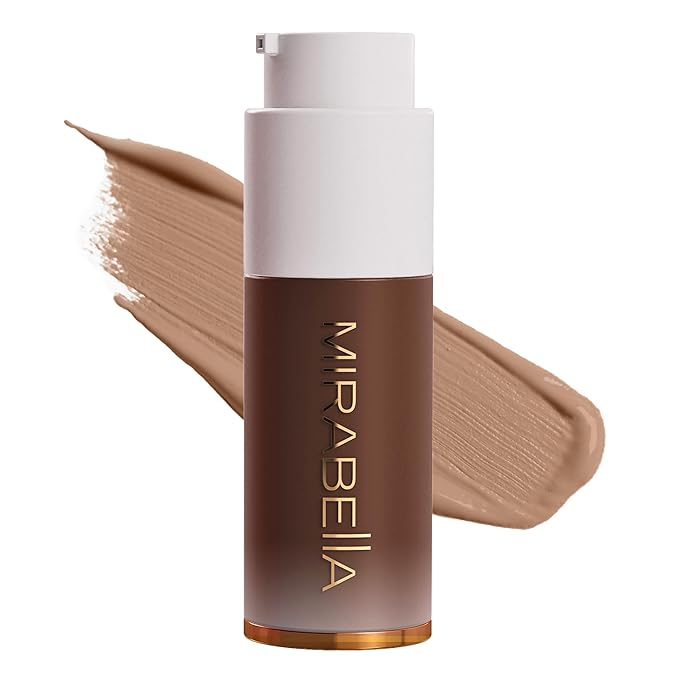 Mirabella Invincible For All HD Liquid Foundation - Anti-Aging Full Coverage Liquid Face Makeup - Moisturizing, Hydrating & Lightweight Foundation for All Skin Types (Deep D220)