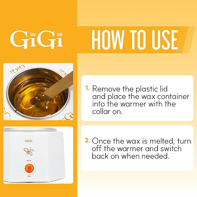 GiGi Hair Removal Wax Warmer, Waxing Kit, Space Saver, Compact, Accomodates 8 oz and 14 oz Wax Cans, 1 Pack