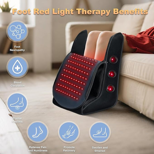 Red Light Therapy Feet Legs,2025 Upgraded 4 Modes for Legs Ankle,Infrared Light Therapy Consisting of 420 Dual Wavelength LED,Adjustable Power and Time Controller,13 * 12 * 16IN