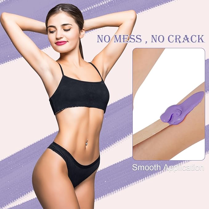 Smooth Hard Wax Beads Bulk - Professional Hair Removal Wax Kit for Coarse Hair & Sensitive Skin - Low Temperature, Painless Brazilian, Bikini, Face, Body Home Use (5lbs, Natural Pearl)