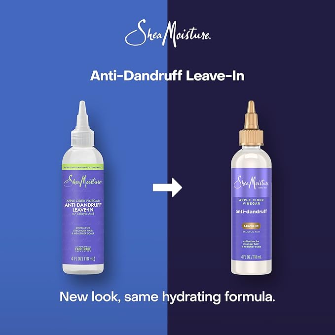 SheaMoisture Anti-Dandruff Leave-In Apple Cider Vinegar & Salicylic Acid To Soothe Scalp System for a Healthier Scalp 4 oz
