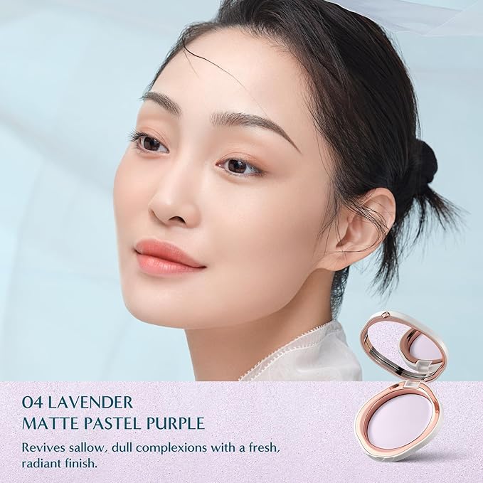 FLORASIS Flawless Jade Breathable Pressed Powder (Ode to Embroidery) (04 Lavender, 1 Count)