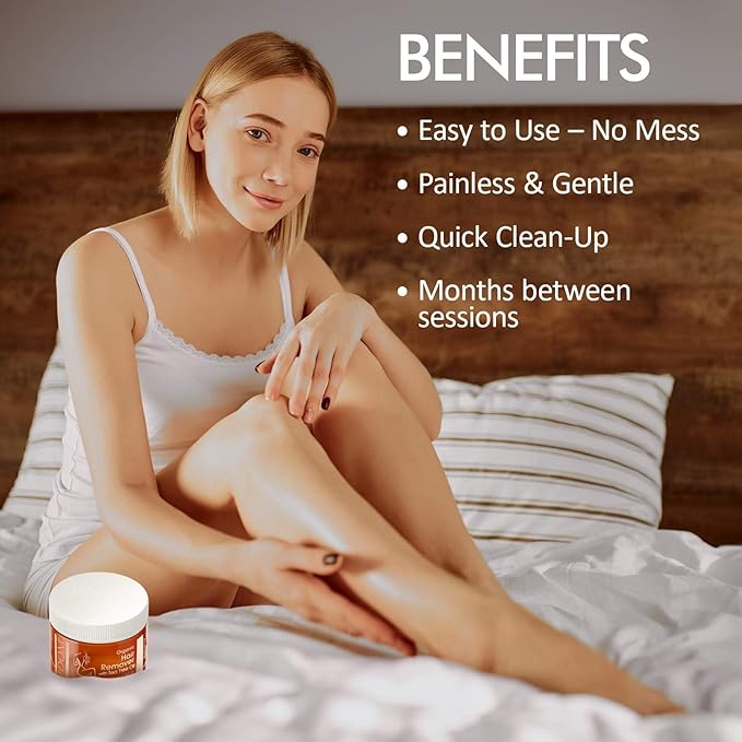 MOOM Sugar Pro - Organic Sugar Wax Hair Removal, Personal & Professional for Men & Women, Body, Armpit, Face, Bikini Leg 100% Natural & Washable Sugaring Wax 12 oz (2 Pack) Strips/Sticks NOT Included