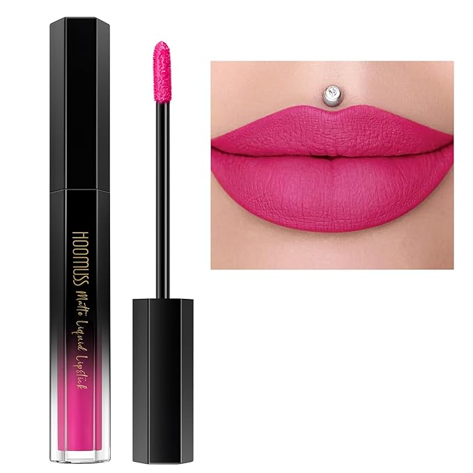 Fuschia Lipstick Long Lasting Matte Liquid Lipsticks for Women Non Transfer Smudgeproof Smooth and Easy to Appy Cruelty Free Lip Color, M44 Fuscia Love