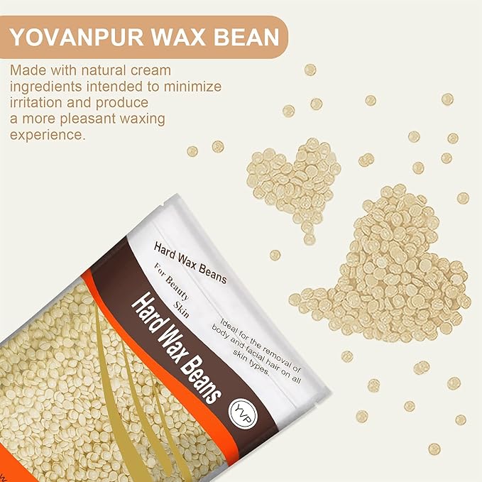 Hard Wax Beads for Hair Removal, Wax Beans for Sensitive Skin, Suitable for Bikini, Legs, Face, Back, Eyebrow, Chest for Women & Men, 300g (10 Oz)/bag