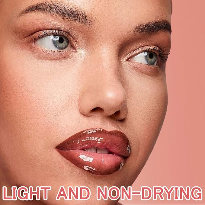 2 in 1 Dual-Ended Lip Combo Sets, Velvet Matte Brown Lip Liner Gloss Kit, Nude Lipstick, Long Lasting High Pigmented Makeup