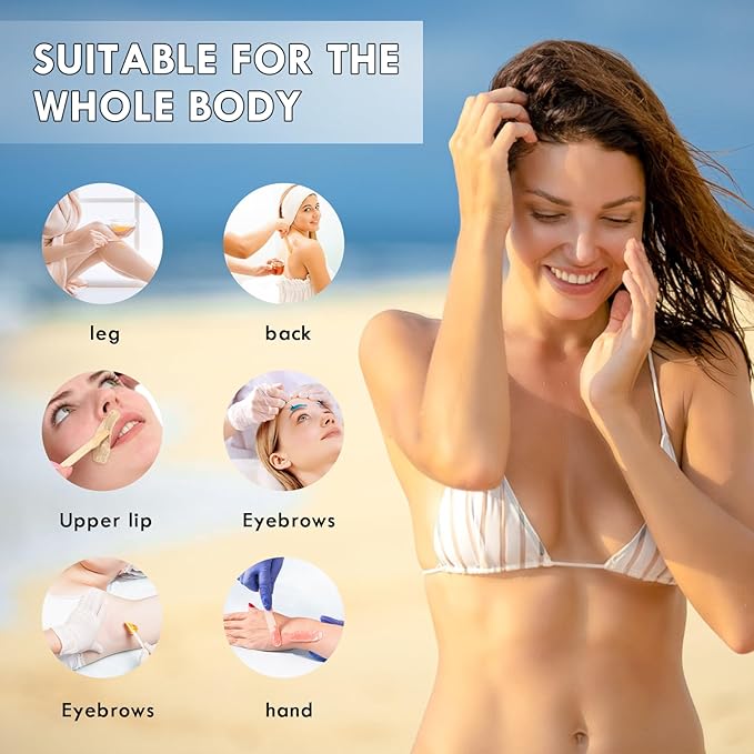 Professional Wax Warmer with Adjustable Temperature for Hair Removal - Electric Melted Wax Beads Heater for Women (Black Single Pot)