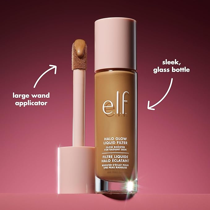 e.l.f. Halo Glow Liquid Filter, Complexion Booster For A Glowing, Soft-Focus Look, Infused With Hyaluronic Acid, Vegan & Cruelty-Free, 0.5 Fair