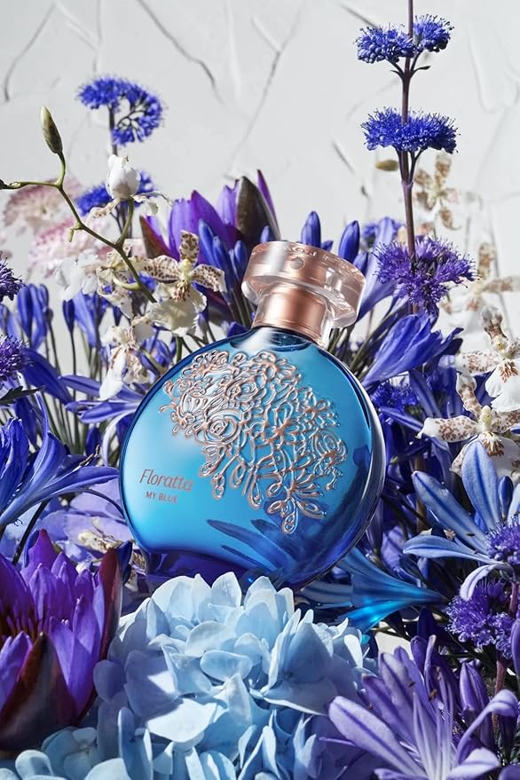 O BOTICARIO Floratta My Blue Eau de Toilette, Long-Lasting, Woody Floriental Fragrance Perfume for Women, 2.5 Ounce