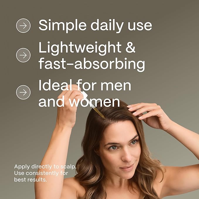 NutraM™ Hair Growth Serum – Dermatologist Tested, Approved* by American Hair Loss Association | Scalp DHT Blocker for Thinning Hair Men and Women, Backed by 20 Years of Hair Regrowth Clinic Experience