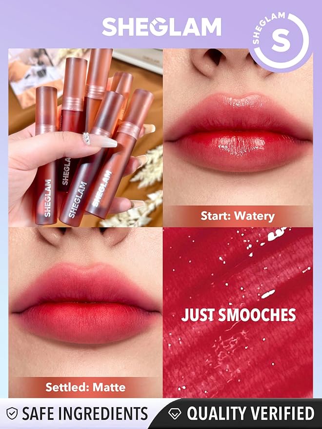SHEGLAM Soft Haze Lip Blur Waterproof Liquid Lipstick Matte Transfer-Proof Lip Tint Lasting Super Stay Lip Stain-Just Smooches