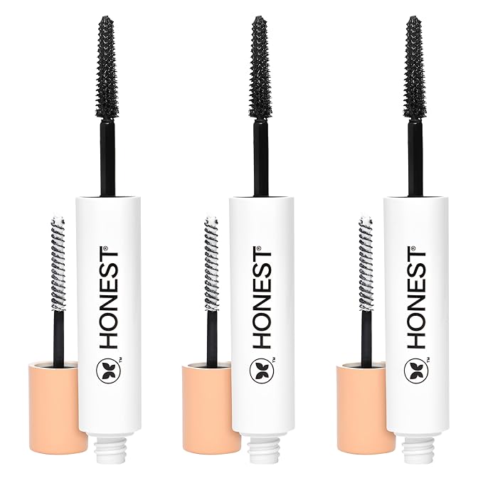 Honest Beauty 2-in-1 Extreme Length Mascara, Lash Primer, 3-Pack, Cruelty-Free, Safe for Sensitive Eyes, 0.27 fl oz each (pack of 3)