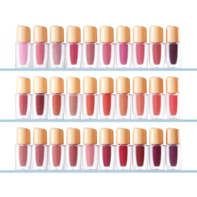 Laka Fruity Glam Lip Tint Mini, 1.9g/0.07oz, Glowing Lip Stain with Wide Color Spectrum, Hydrating & Lightweight Texture, Long-Lasting Bold Stain, Non-Sticky, Vegan, K-Beauty (#130 Fog Berry)