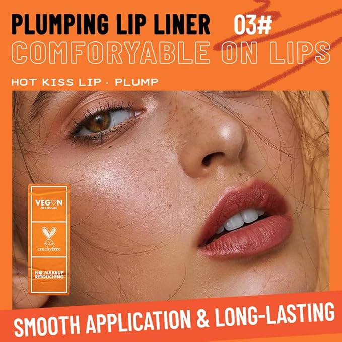 Retractable Lip Liner Pencil for Shaping & Sculpting Lips,Creamy Matte Gel Crayon Lip Liner Pencil delineador de labios,Long Lasting Waterproof Lipstick LipLiner (03#, 1 Count (Pack of 1))