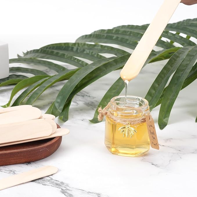 4 Style 1000 Pcs Waxing Sticks Assorted Wax Applicator Sticks for Body Legs Face with Small Medium Large Sizes Wood Popsicle Sticks for Waxing Or Wood Craft Sticks