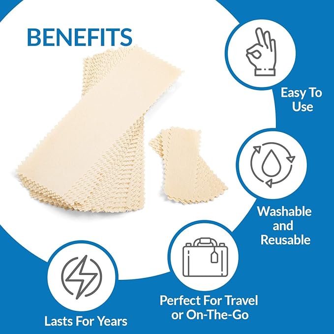 MOOM for Men Organic Hair Removal Kit, 12 oz Sugar Wax with 48 Reusable Fabric Strips, Natural Ingredients