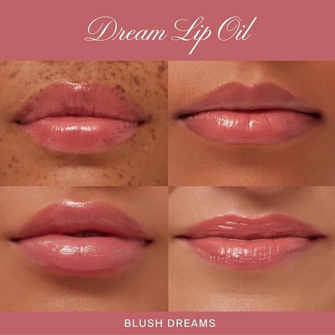 Summer Fridays Dream Lip Oil - Tinted Lip Oil with Moisturizing Sheer Coverage, High-Shine and Deep Hydration - Non-Sticky Formula for Long-Lasting Softness - Blush Dreams (0.15 Oz)