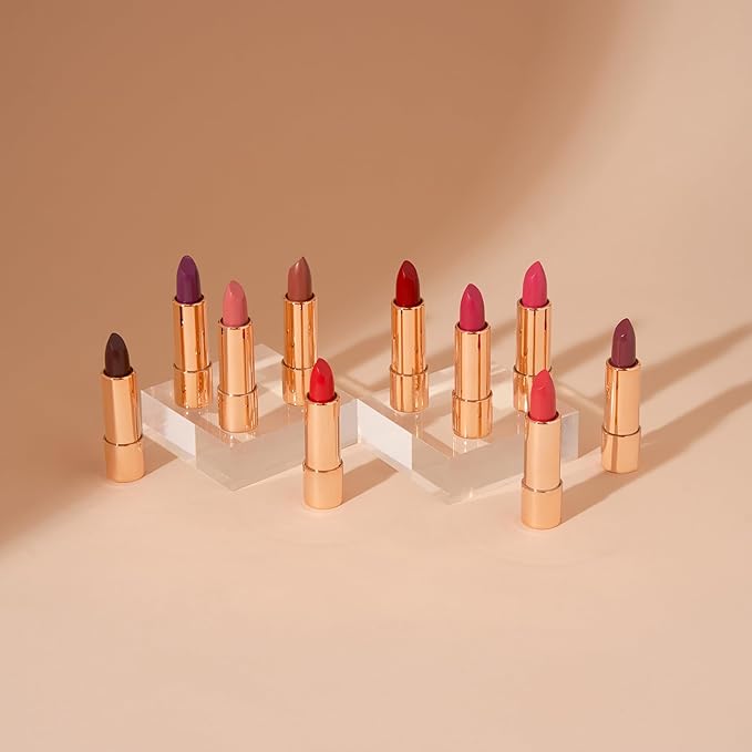 YENSA Vibrant Silk Hydrating Lip Stick - Long Lasting Lipstick with Hyaluronic Acid, Vitamin E & Super Oils - High Pigment Color & Semi Glossy Finish - Moisturizing Formula - Free Spirit (0.12 oz)