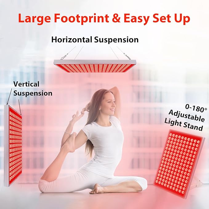 Red Light Therapy for Body and Face, Infrared Red Light Therapy Device with Stand, 660nm and 850nm LED RedLight Panel for Full Body Skin Rejuvenation at Home (2 Pack)