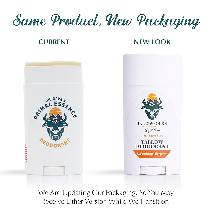 Sensitive Skin Natural Deodorant | Aluminum & Baking Soda Free | Men and Women | Fresh & Clean | All Day Dryness | Reduces Sweat and Odor (Sweet Orange & Bergamot) - 3 oz