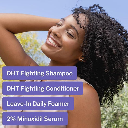 Shapiro MD Hair Growth Experts Women's Regrowth Kit Plus: Shampoo, Conditioner, 2% Minoxidil, Leave-In Foamer. Anti Hair Loss and Thinning Hair Solution for Women, 1 Month