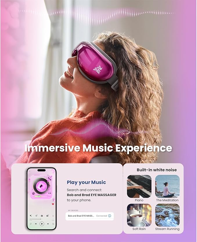 BOB AND BRAD Eye Massager with Heat and Cooling, EyeOasis 3 Eye Mask for Migraine FSA Eligible/HSA Eligible, Heated Face Massager for Dry Eye Strain Relief Improve Sleep, Birthday Gifts for Women Men