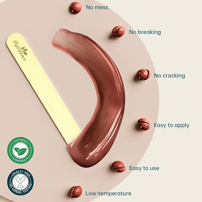 Lifestance Coffee Waxing Beads, 1LB Coarse Hair Removal Wax Beans for Face, Eyebrow, Brazilian Bikini, Sensitive Skin at Home for Women and Men