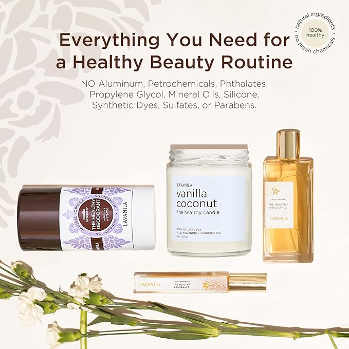 Lavanila Aluminum Free Deodorant, Sport Luxe + Pure Vanilla, 2oz Each - The Healthy Deodorant for Men & Women - Solid Stick, Vegan