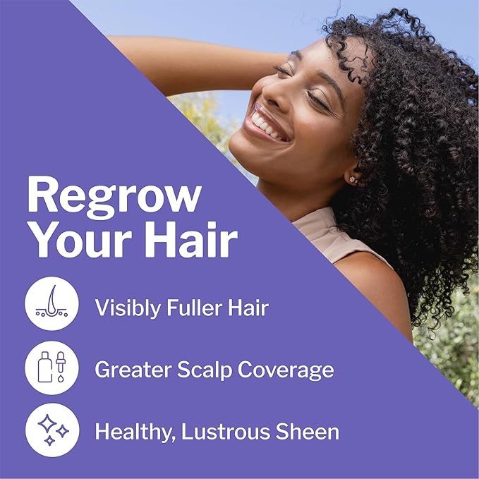 Minoxidil 2% Topical Solution for Women's Hair Growth, Serum Promotes Hair Regrowth by Reactivating Hair Follicles | Shapiro MD (6 Month)