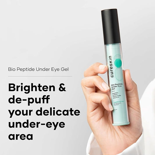 Under Eye Gel for Dark Circles for Women and Men | Bio-Peptide Under Eye Gel to Reduce Dark Circles, Puffiness & Wrinkles | Under Eye Cream for Men and Women