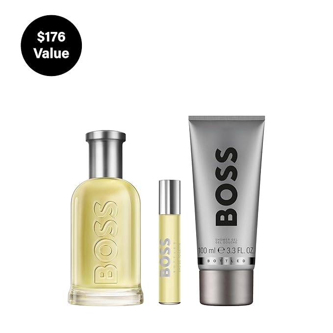 Hugo Boss Bottled Eau de Toilette – Woody Men's Cologne – With Notes of Apple, Cinnamon & Wood – Long Lasting Fragrance