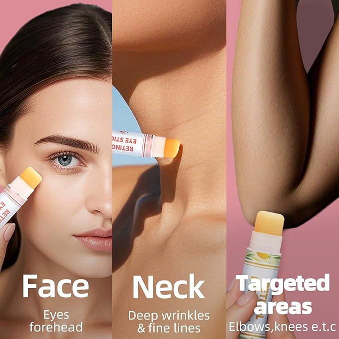 Multi Balm Stick: All-in-One Lip/Eye/Neck/Makeup Base. Advanced Eye Cream for Wrinkles, Dark Circles & Puffiness. With Retinol to Moisturize, Soften & Nourish