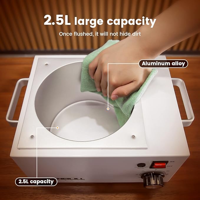 Anbull 5.5lb Professional Single Wax Warmer, Electric Lagre 2.5L Wax Heater Pot for Hair Removal with 20-120℃ Temperature Control, Paraffin Hot Facial Skin SPA Equipment