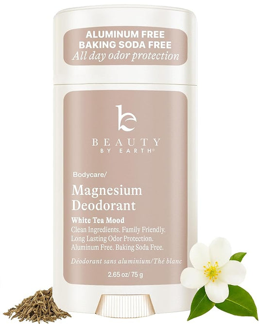 Aluminum Free Deodorant for Women – USA Made Natural Magnesium Deodorant with 55% Organic Ingredients, Baking Soda Free, Long-Lasting All-Day Odor Protection, Non-Irritating for Kids & Sensitive Skin