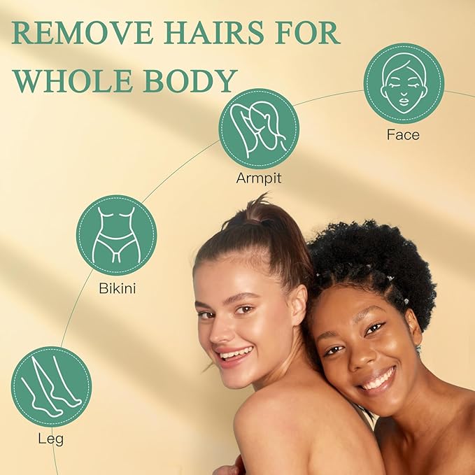 Hard Wax Beads for Hair Removal, Bouvetan 1.3Lb/21oz Wax Beans for Brazilian Waxing, Eyebrow, Face, Bikini, Legs, Arms for Women Men Hair Removal with 10pcs Sticks, 6 Packs