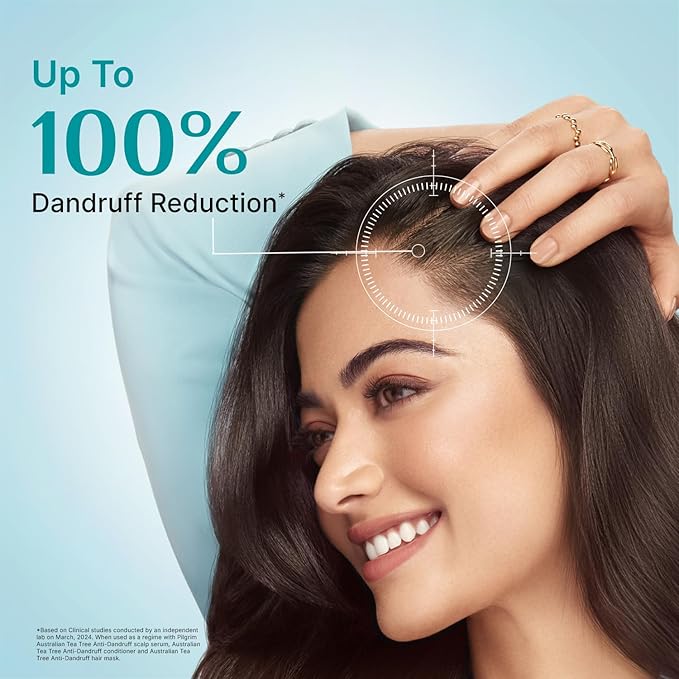 Pilgrim Anti-Dandruff Shampoo with Australian Tea Tree & Salicylic Acid | Non-Drying Itchy Scalp Treatment | Reduces Visible Flakes | Suitable for All Hair Types | 6.76 Fl Oz (200ml)