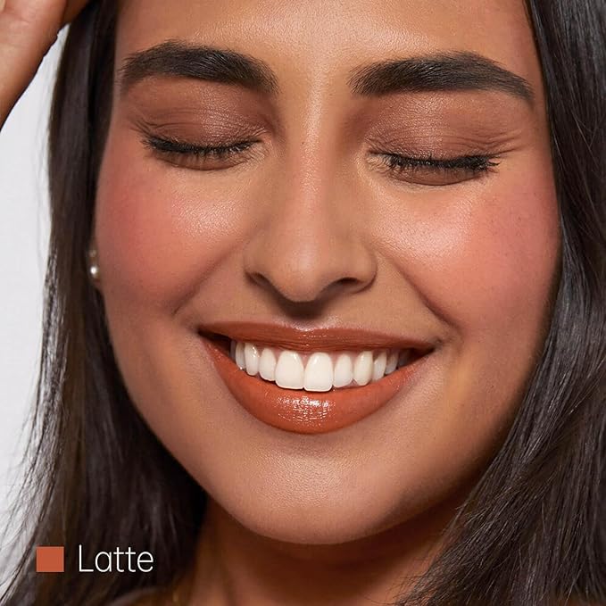 Moisture Latte Brown Lipstick – Hydrating Lip Balm for Dry, Cracked Lips, Weightless Creamy Lip Color with Vitamin E, Hydrasmooth, Glossy Juicy Finish, Long Lasting for Women (Latte)