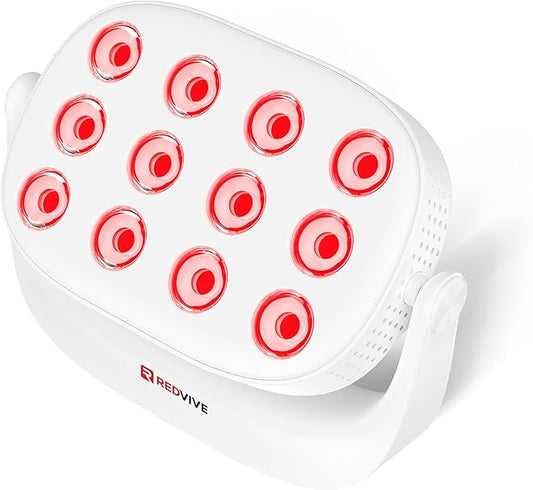 Red Light Therapy, Near Infrared 660nm 850nm Portable Red Light Therapy for Face and Body 4000mAh Battery Include Rotate 360 Degrees 12LEDS Dual Chip Device at Home Sport Yoga