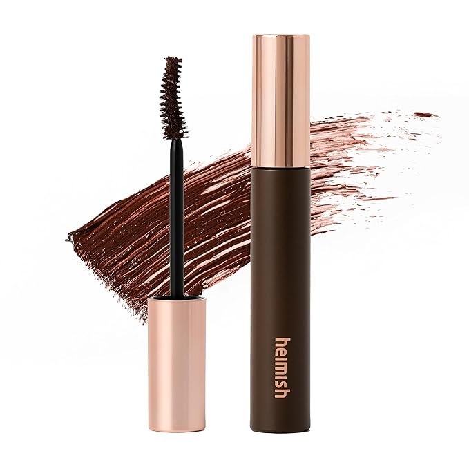 HEIMISH Dailism Smudge Stop Mascara, Curling & Lengthening, Long-lasting, Smudge-proof, Washable Cleansing Korean Mascara, 0.32oz/9g - Brown Curling