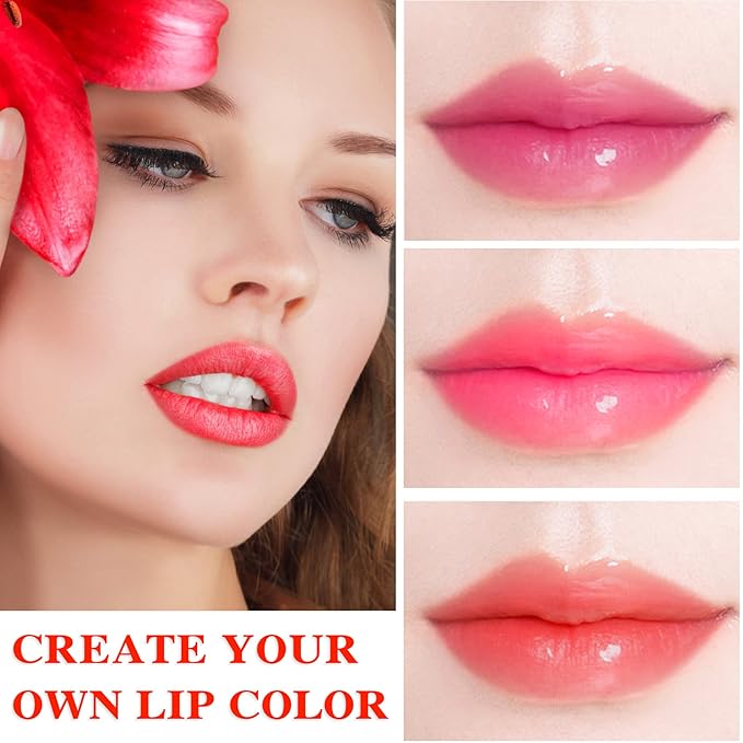 8 Pcs Color Changing Change Lipstick,Magic Lipstick Jelly Lip Balm,Moisturizer Tinted Lip Tint Stain Long Lasting Waterproof Temperature Color Change Lip Gloss