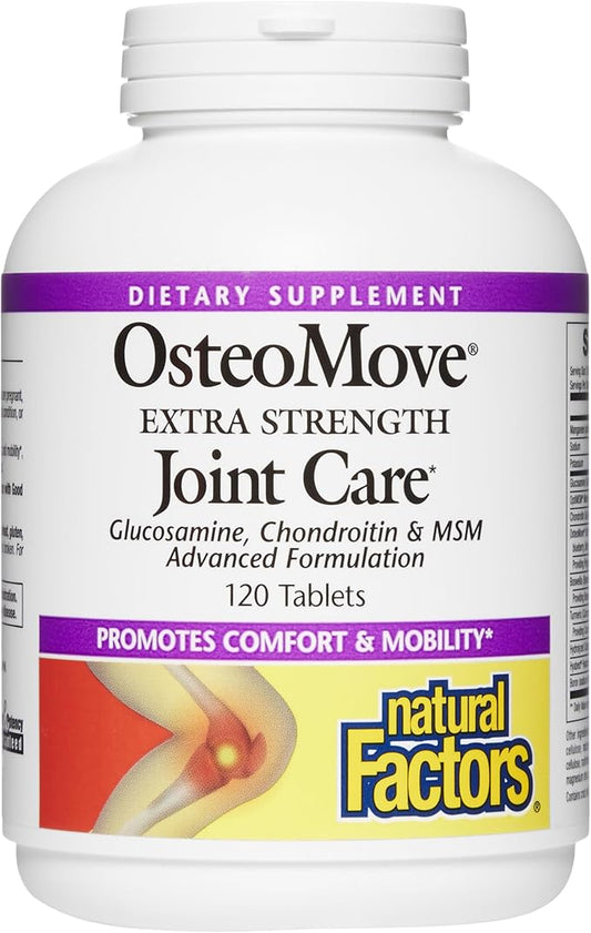 Natural Factors, OsteoMove Joint Care, Extra Strength Support for Joint and Bone Health, Non-GMO, 120 tablets (60 servings)
