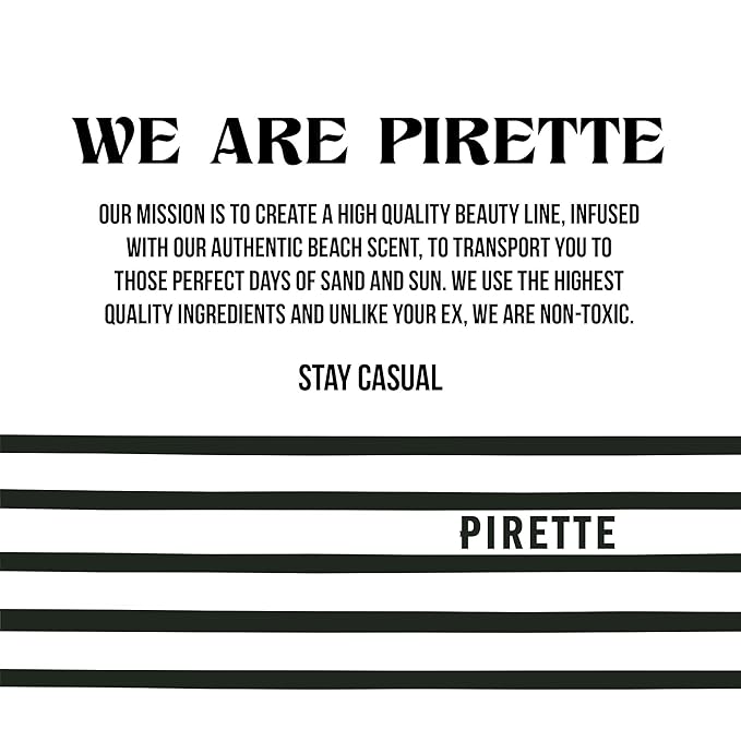 PIRETTE MIni Fragrance Oil Roll On Duo Set Evening Glass Fragrance Oils, Beach-Inspired, Long Lasting Perfume Oil Set, Travel Size Perfume, 2 x 0.25 fl oz