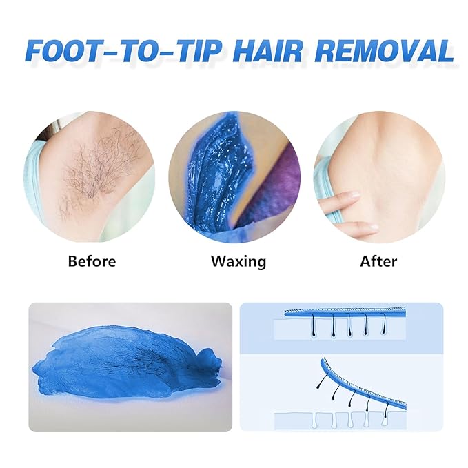 3lb Hard Wax Beads, Professional Coarse Hair Removal Wax Bead Bulk, Scented Brazilian Waxing Bead for Bikini, Body, Face, Sensitive Skin Stripless Wax Bean, Salon Home Waxing Refill Supply