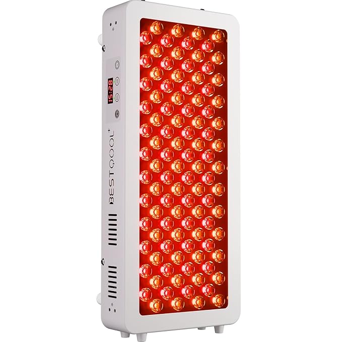 BestQool Red Light Therapy for face Body, 4 Wavelengths Infrared Red Light Therapy, 100 Elite Grade Dual Chip LEDs, High Power Red Light Panel for Pain, Muscle, Energy. 170W. Modular Design.
