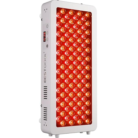 BestQool Red Light Therapy for face Body, 4 Wavelengths Infrared Red Light Therapy, 100 Elite Grade Dual Chip LEDs, High Power Red Light Panel for Pain, Muscle, Energy. 170W. Modular Design.