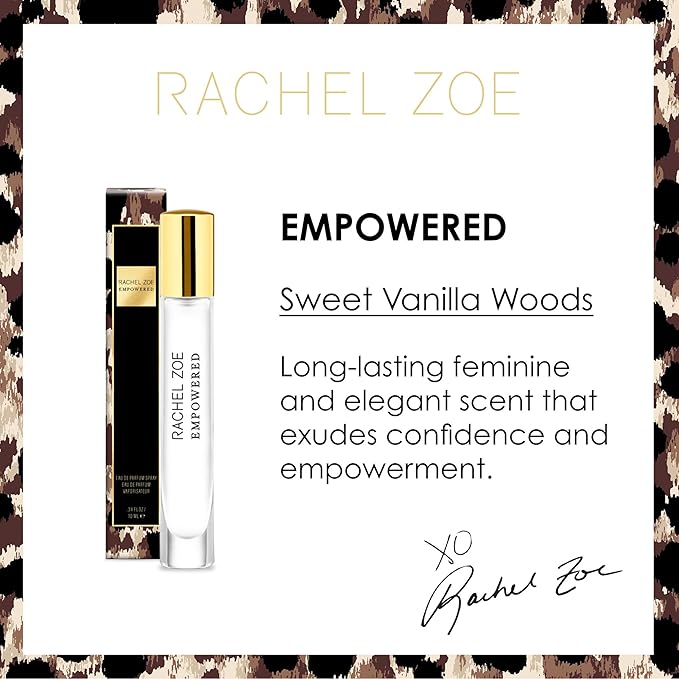 Rachel Zoe Empowered - 0.34 oz Eau de Parfum Mini Spray - Perfectly Balanced Feminine Perfume for Women - Awaken the Senses with a Lasting Signature Designer Scent
